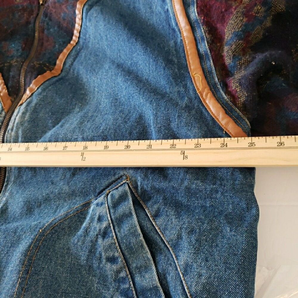 Vtg Outbrook Denim Western Aztec Jacket 90’s Size 20W Women's Chore Barn Coat - Picture 9 of 9